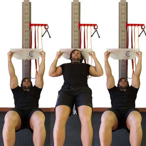 Front View of Horizontal Pull Up